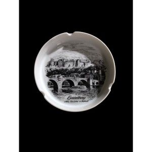 Vintage AK Kaiser Ceramic Ashtray of Heidelberg: Alte Brucke u. Schlop